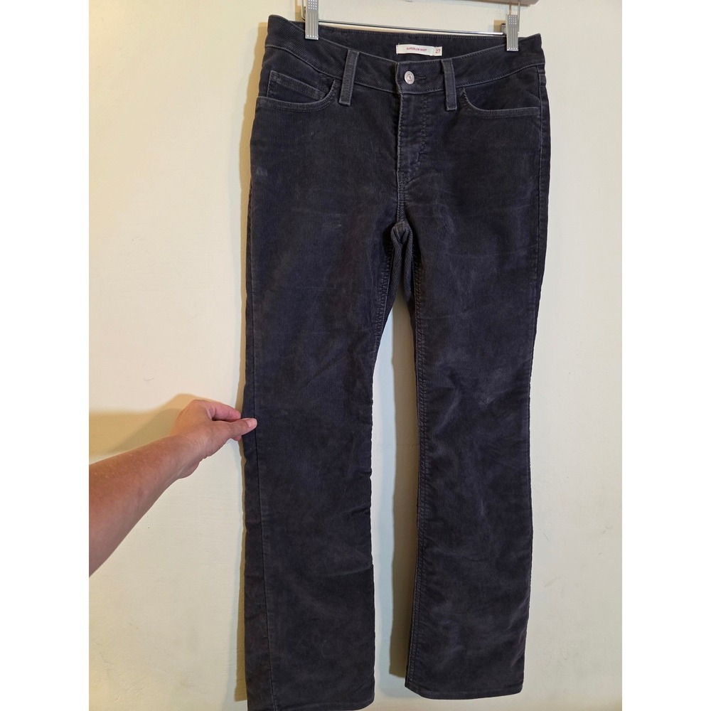 Levis Superlow Boot‎ Corduroy Pants Gray Low Rise Bootcut W27 L32 A4679-0010